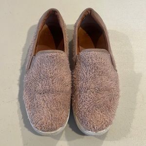 Ugg pink fuzzy slip-on